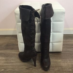 RARE Stuart Weitzman Lace Up Boots!